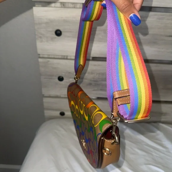 Coach Rainbow Signature Crossbody Bag - Picture 2 of 7